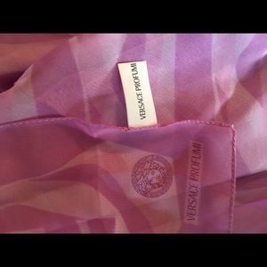 Pink Versace scarf approx 34x34